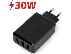 Ładowarka sieciowa GREENCELL ChargeSource 3 30W Czarny