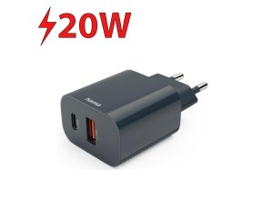 Ładowarka sieciowa HAMA Ecosential 20W PD Antracyt