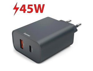 Ładowarka sieciowa HAMA Ecosential 45W PD Antracyt
