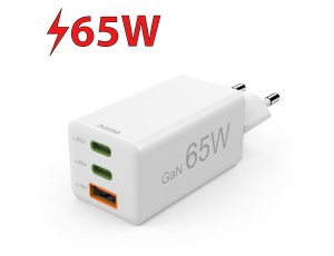 Ładowarka sieciowa HAMA Mini 201996 GaN PD/Qualcomm® 65W Biały