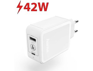 Ładowarka sieciowa HAMA Qualcomm Quick Charge/Power Delivery Biały