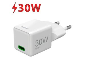 Ładowarka sieciowa HAMA SuperMini 30W PD QC Biały