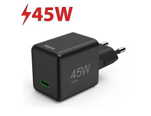 Ładowarka sieciowa HAMA SuperMini GaN PD/QC 45W Czarny