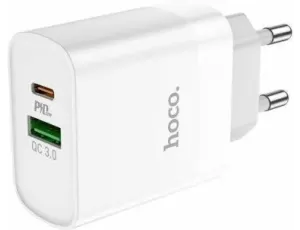 Ładowarka sieciowa HOCO C80A PD 20W QC3.0 + Kabel USB-C Biały
