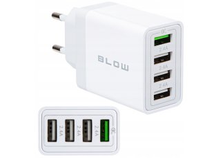 Ładowarka sieciowa kostka gniazdo szybkie ładowanie BLOW 4xUSB Quick Charge 3.0 30W