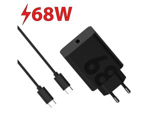 Ładowarka sieciowa MOTOROLA TurboPower PD 68W + Kabel USB-C - USB-C Czarny