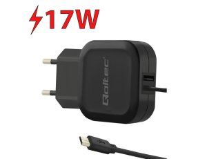 Ładowarka sieciowa QOLTEC 50189 17W Czarny