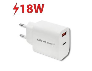 Ładowarka sieciowa QOLTEC 51714 18W Biały