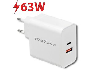 Ładowarka sieciowa QOLTEC 51715 63W Biały