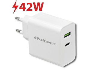 Ładowarka sieciowa QOLTEC 51718 42W Biały