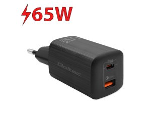 Ładowarka sieciowa QOLTEC Gan Ultra 65W Czarny