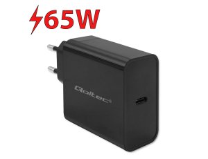 Ładowarka sieciowa QOLTEC Super Quick PD 65W Czarny (1x USB Typ-C)