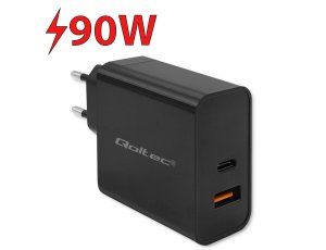 Ładowarka sieciowa QOLTEC Super Quick PD 90W Czarny
