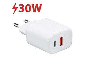 Ładowarka sieciowa QUALO QLS-AC-30-00 Recycling 30W Biały
