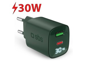 Ładowarka sieciowa SBS GAN 30W Zielony
