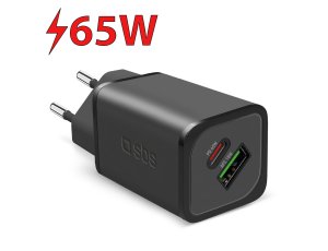 Ładowarka sieciowa SBS Nano GaN 65W Czarny