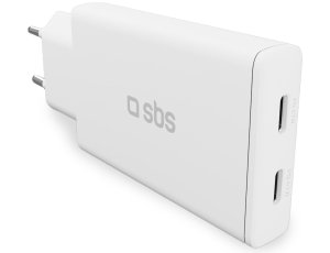 Ładowarka sieciowa SBS TETRGAN2C70SLIM Ultra-Slim GaN 67W Biały