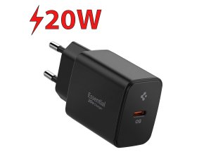 Ładowarka sieciowa SPIGEN Essential EE201EU 20W Czarny