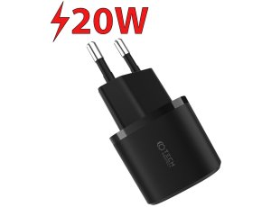 Ładowarka sieciowa TECH-PROTECT C20W Mini PD20W/QC3.0 Czarny