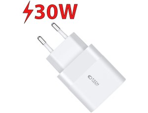 Ładowarka sieciowa TECH-PROTECT C30W PD 30W/QC 3.0 Biały