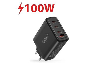 Ładowarka sieciowa TECH-PROTECT GaN 100W Czarny