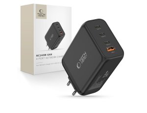 Ładowarka sieciowa TECH-PROTECT NC240W-GAN 4-Port PD 240W/QC3.0 Czarny