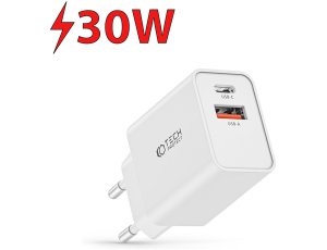 Ładowarka sieciowa TECH-PROTECT NC30W PD30W/QC3.0 Biały