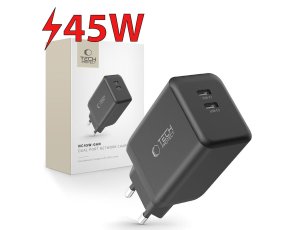 Ładowarka sieciowa TECH-PROTECT NC45W-GAN PD45W Czarny