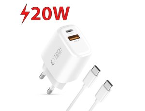 Ładowarka sieciowa TECH-PROTECT NCA20 PD 20W/QC3.0 Biały