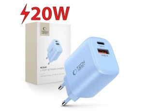 Ładowarka sieciowa TECH-PROTECT NCA20 PD 20W/QC3.0 Jasnoniebieski