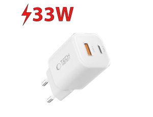 Ładowarka sieciowa TECH-PROTECT NCM33 PD33W/QC3.0 Biały