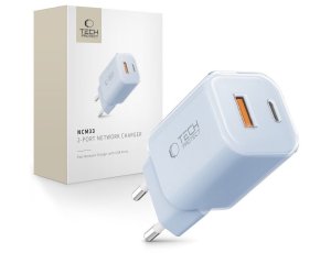 Ładowarka sieciowa TECH-PROTECT NCM33 PD33W/QC3.0 Błękitny