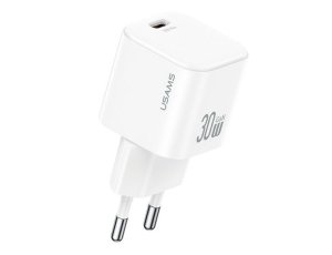 Ładowarka sieciowa USAMS JO Series CC262 30W USB-C + kabel USB-C - USB-C Biały