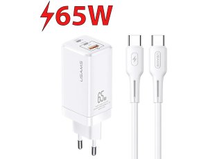 Ładowarka sieciowa USAMS T33 MTXLOGTC02 65W Biały