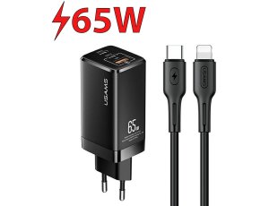 Ładowarka sieciowa USAMS T33 MTXLOGTL01 65W Czarny