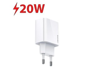 Ładowarka sieciowa USAMS T34 CC118TC01 20W Biały