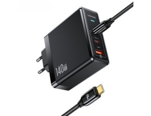 Ładowarka sieciowa USAMS T52 US-CC168 140W Czarny + kabel USB-C