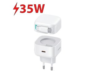 Ładowarka sieciowa USAMS US-CC202 35W Gan Fast Charging Biały