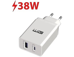 Ładowarka sieciowa WINNER GROUP 8810 38W (20W + 18W) Biały