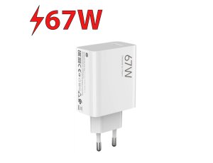Ładowarka sieciowa XIAOMI Hyper Charge Combo 67W Biały