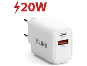 Ładowarka sieciowa XLINE WC620W 20W+20W Biały