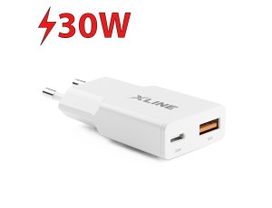 Ładowarka sieciowa XLINE WCF300W GaN 30W+18W Biały