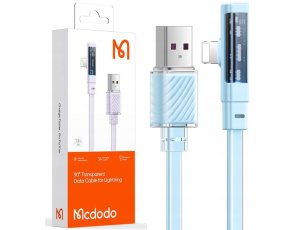 Mcdodo Kabel Kątowy USB Lightning Płaski 36W Do iPhone 13 14 Niebieski 1M