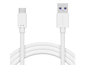 Mocny kabel przewód USB-A 3.0 USB-C 1m biały Quick Charge szybkie ładowanie