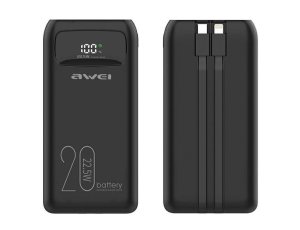 Powerbank AWEI P169K 20000 mAh 22.5W Czarny