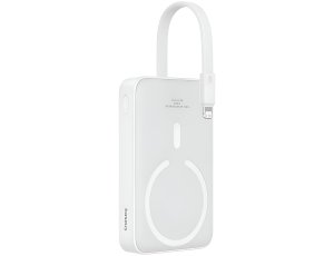 Powerbank BASEUS Magnetic Mini 10000mAh 20W Biały + Kabel Lightning