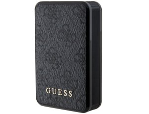 Powerbank GUESS 4G Leather Metal Logo 10000 mAh 18W Czarny