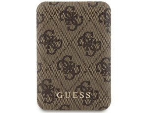 Powerbank GUESS 4G Leather Metal Logo 5000 mAh 15W Brązowy