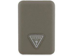 Powerbank GUESS Grained Triangle MagSafe 5000 mAh 20W Brązowy