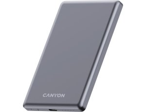Powerbank indukcyjny CANYON OnPower 505 5000 mAh 20W Grafitowy + Kabel USB-C - USB-C
